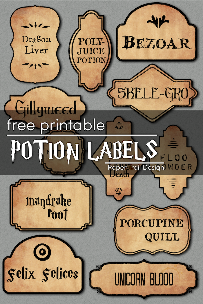 Harry Potter Potion Labels Printable