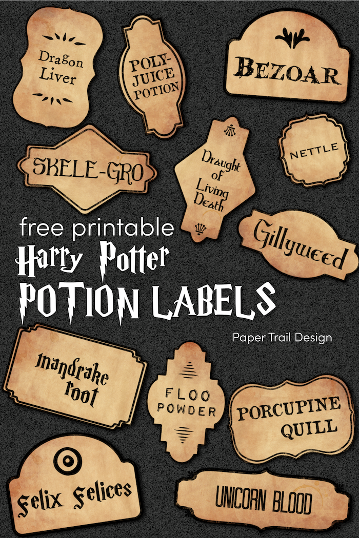 Harry Potter Potion Labels Templates