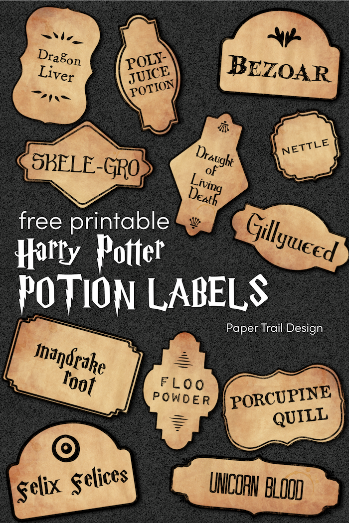 Harry Potter Potion Labels Printable - Paper Trail Design