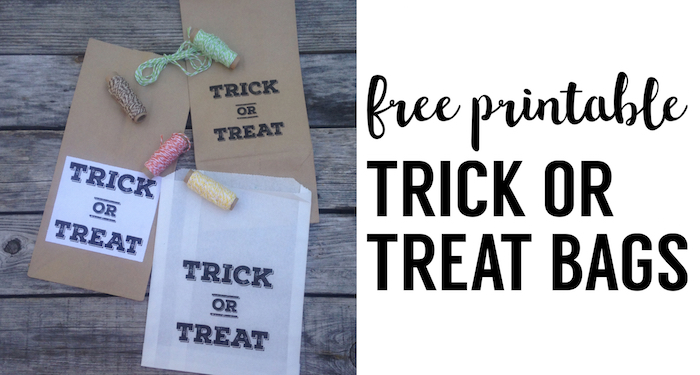 Free Halloween Treat Bag Printables. Easy DIY Halloween treat bags free printable. Print these trick or treat bag labels.