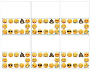 Emoji Labels, Emoji Place Cards, Emoji Food Labels. Emoji birthday party free printable. Use these at an emoji party for name tags, stickers, and much more.