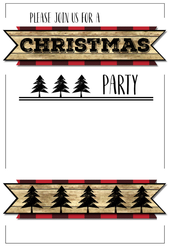 Christmas Party Invitation Templates Free Printable - Paper Trail Design