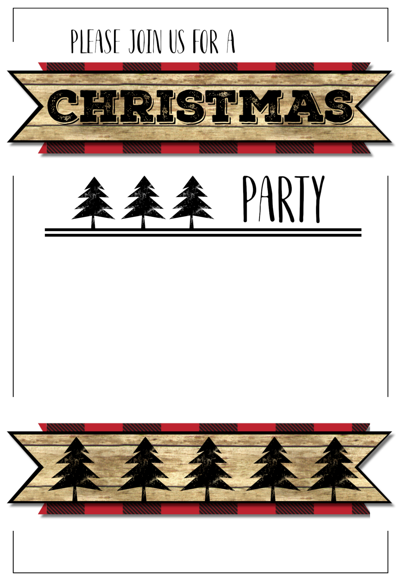 Christmas Party Invitation Templates Free Printable - Paper Trail Inside Free Christmas Party Flyer Templates