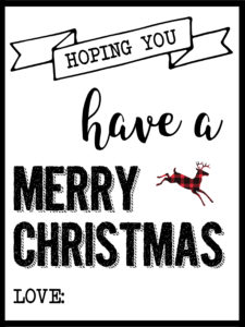 Christmas Labels Printable {Free Christmas Gift Tags Printable}. Merry Christmas gift tags with a buffalo check plaid flair for your holiday gift wrap.