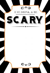 Halloween Invitations Free Printable Template. Easy DIY Halloween invitations templates for your spooky Halloween party. Eat Drink and Be Scary.