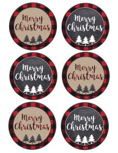 Merry Christmas Tags Printable. Free Christmas tags print for teacher gifts, gift wrap, neighbor gifts, or use to make a quick Christmas ornament. 