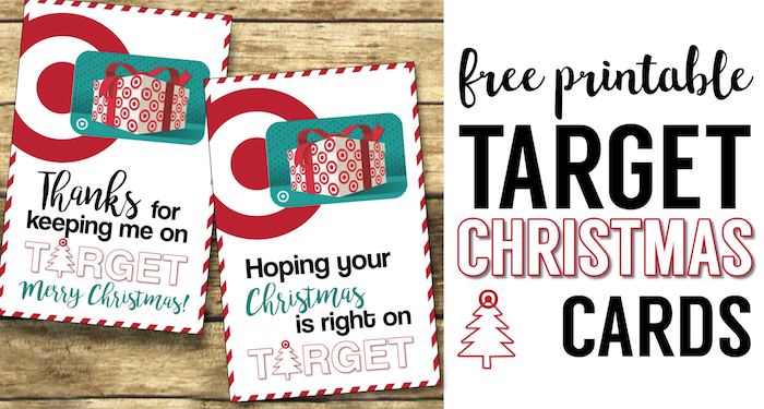 Target Christmas Gift Card Holders {Teachers, Friends, Neighbors}. Free Printable easy DIY Christmas gift for teachers, family, friends, and neighbors.