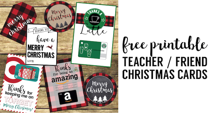 Best Teacher Christmas Gift Ideas. Easy DIY Christmas gifts for teachers, friends, and family. Easy cute Christmas gift card holders.