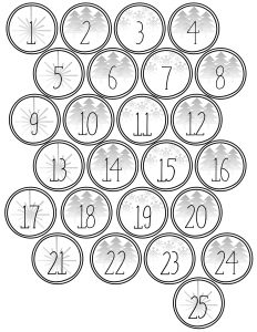 Advent Calendar Printable Numbers Christmas DIY advent calendar template. Free printable Christmas advent calendar tree. Easy and inexpensive advent. 