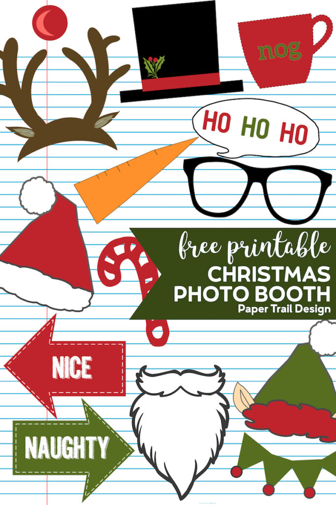 Free Printable Holiday Photo Booth Props