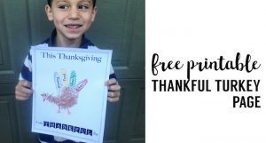 I am Thankful Printable Turkey Handprint Craft - Paper Trail Design