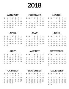 Calendar 2018 printable one page free printable monthly calendar. Free printable calendar templates including a watercolor and blank calendar. #papertraildesign #2018 #printablecalendar #officeorganization