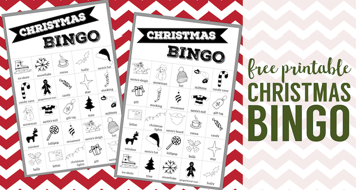 Free Christmas Bingo Printable Cards. Christmas bingo holiday game for a Christmas party or classroom party activity. Christmas bingo boards. #papertraildesign #christmasbingo #christmasgames #kidschristmasparty