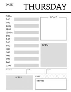 Daily Planner Printable Template Sheets. Free daily planner pages to build your own organizer or just keep a to-do list for the day. #papertraildesign #dailyplanner #organizer #keepyourgoals