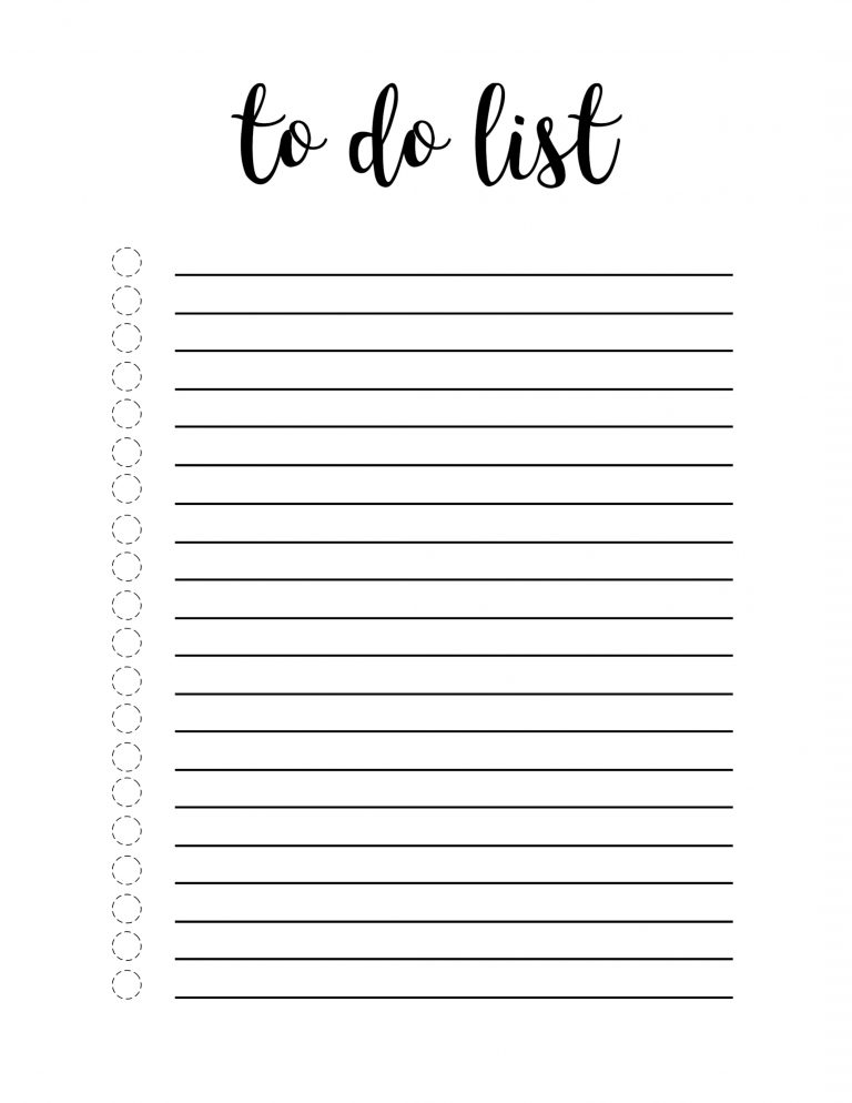 Free Printable To Do List Template - Paper Trail Design