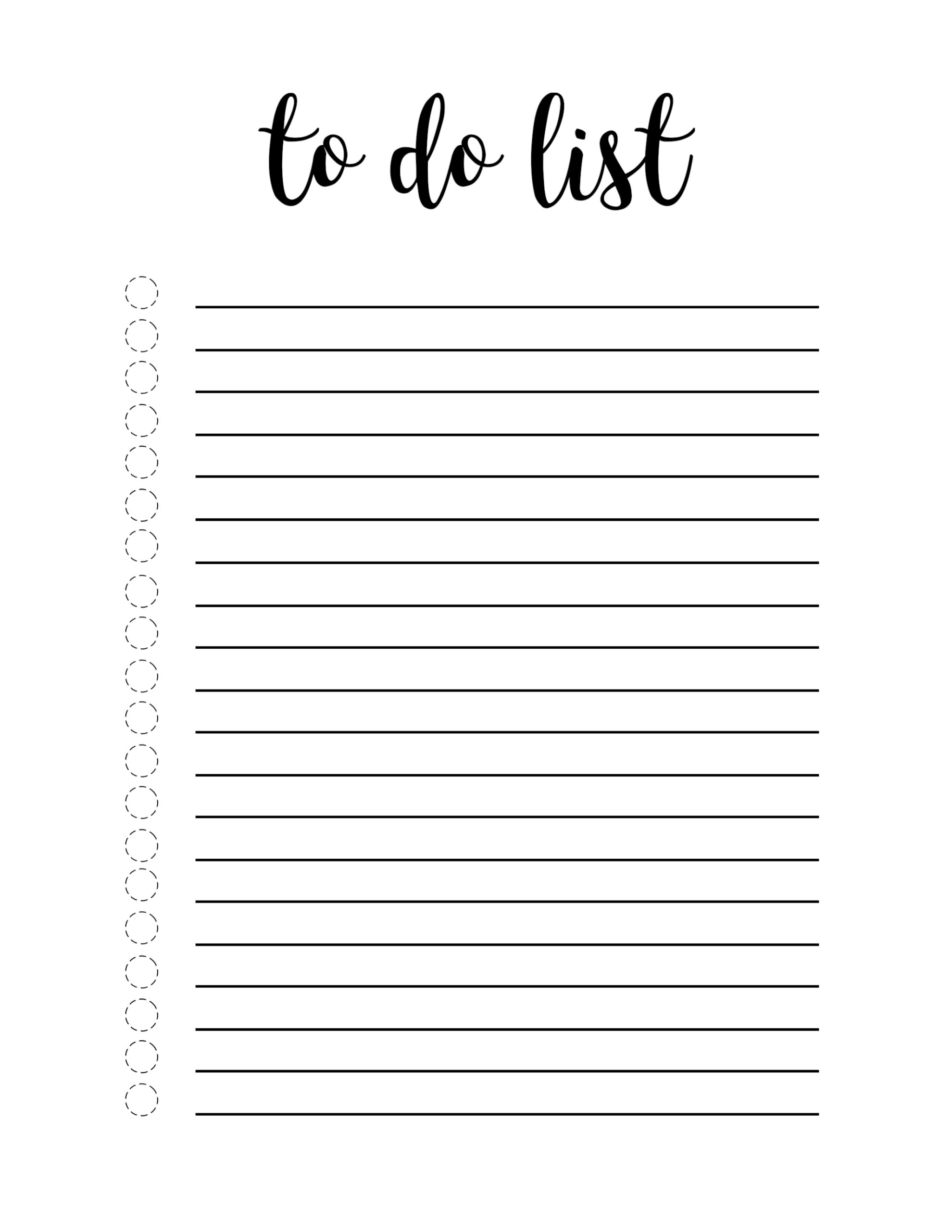 Free Printable To Do List Template - Paper Trail Design For Blank To Do List Template