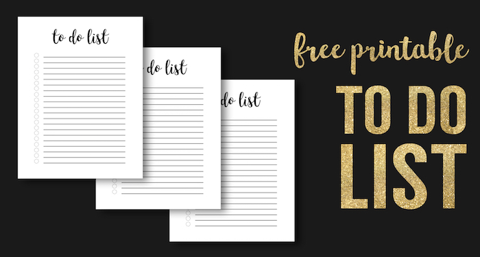 Free Printable To Do List Template. Weekly, Daily, or Monthly to-do checklist. DIY printable for your organization notebook. #papertraildesign #organizationideas #todolist #printableplanner