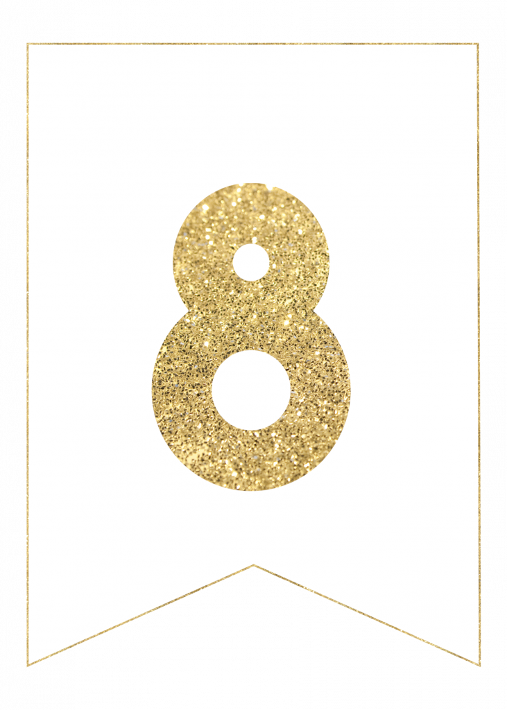 Gold Free Printable Banner Letters - Paper Trail Design
