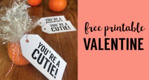 Free Valentine Cards Printable Cutie Tag. DIY Valentine card. Make your own valentines for kids, teenagers or adult valentine cards. #papertraildesign #valentinesgift #valentinesdaycraft #valentine