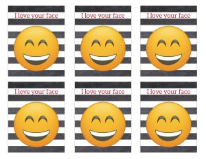 Free Printable Emoji Valentine Cards. Easy DIY emoji Valentine's Day cards. Kissy face emoji, poop emoji heart face and more. #papertraildesign #valentinesday #valentinesdayideas #emoji