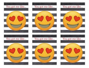 Free Printable Emoji Valentine Cards. Easy DIY emoji Valentine's Day cards. Kissy face emoji, poop emoji heart face and more. #papertraildesign #valentinesday #valentinesdayideas #emoji