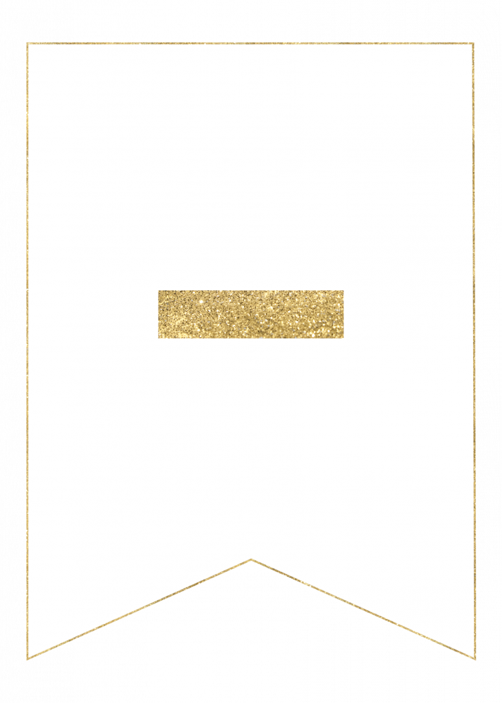Gold Free Printable Banner Letters - Paper Trail Design