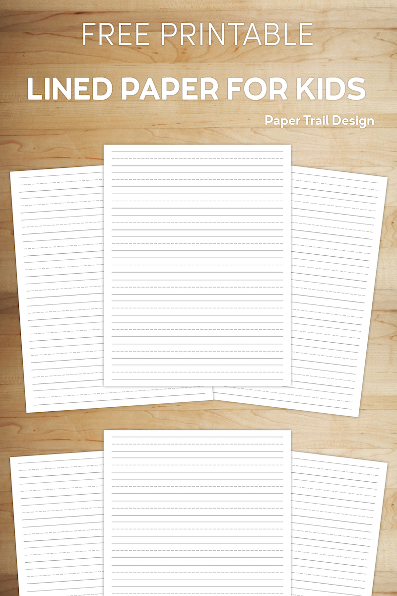 Free Printable Lined Writing Paper with Drawing Box - Paper Trail Design