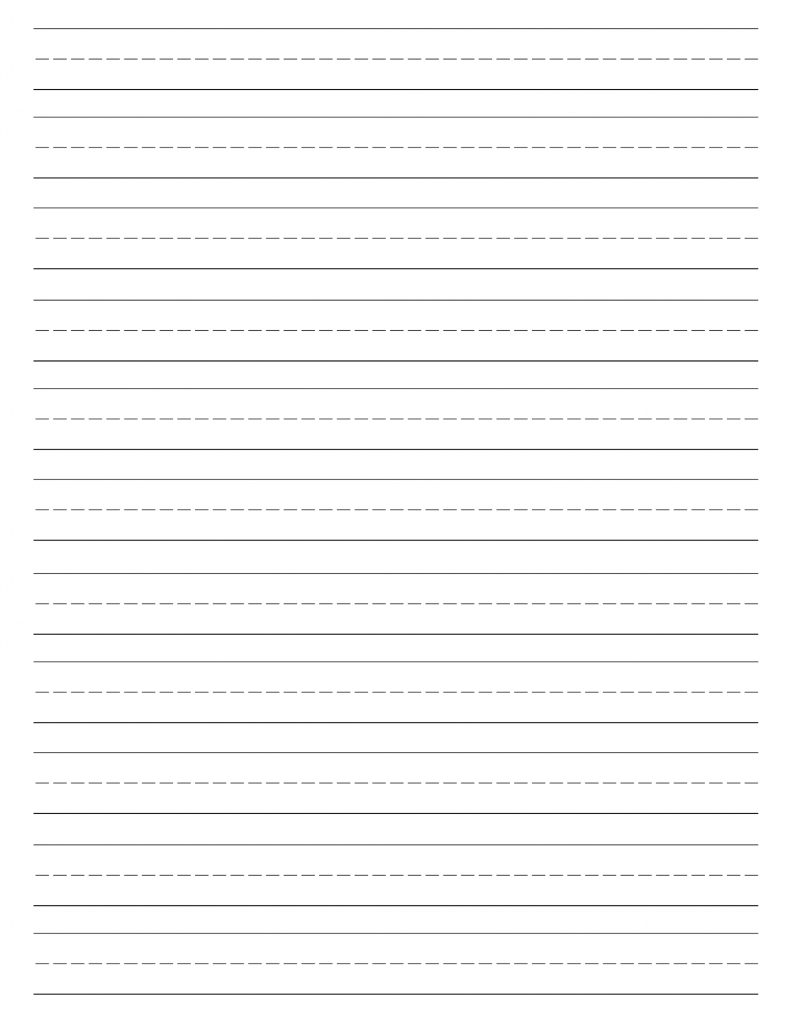 Free Printable Lined Paper Handwriting Paper Template - Paper Trail