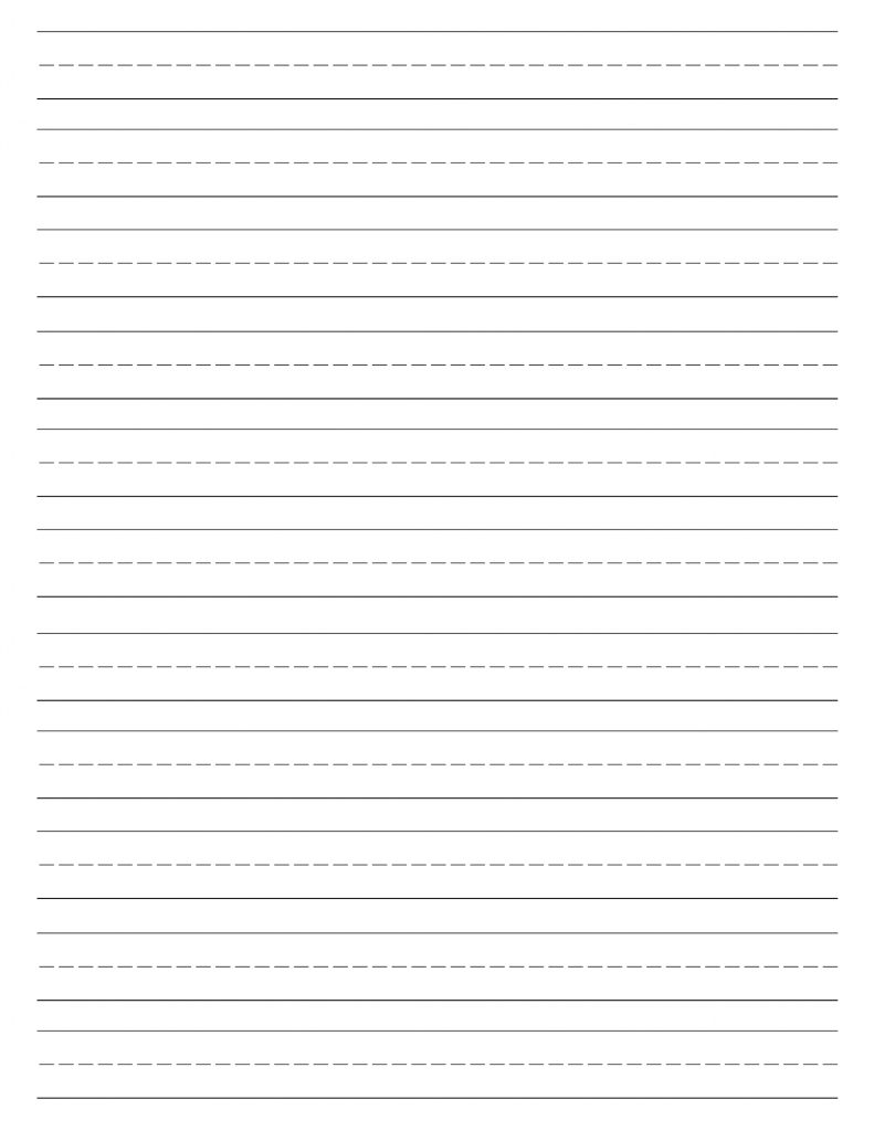 Free Printable Lined Paper Handwriting Paper Template Paper Trail