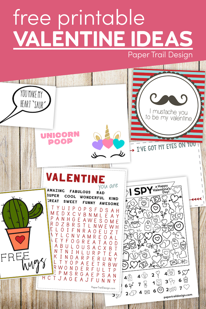 15 No Candy Valentines {Free Printables} - Paper Trail Design