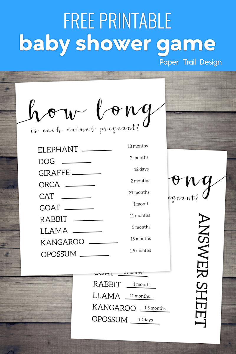 Baby Shower Bingo Printable Cards Template Paper Trail Design