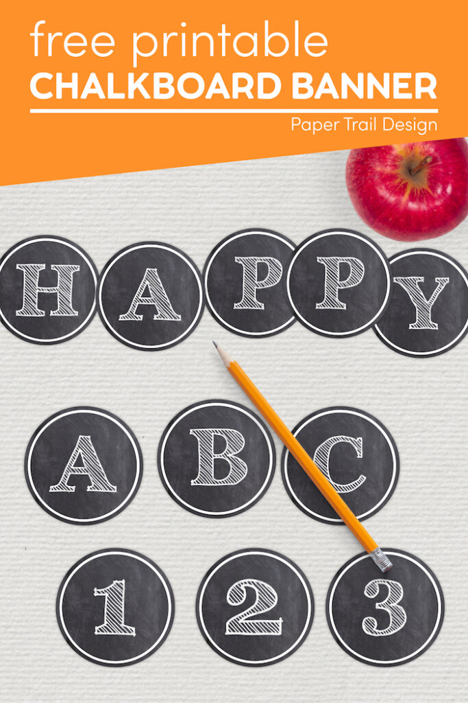 Chalkboard Banner Free Printable Alphabet Letter