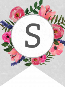 floral alphabet banner letters free printable paper trail design