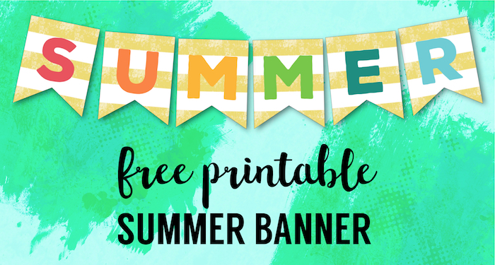Free Printable Summer Banner Flags Paper Trail Design