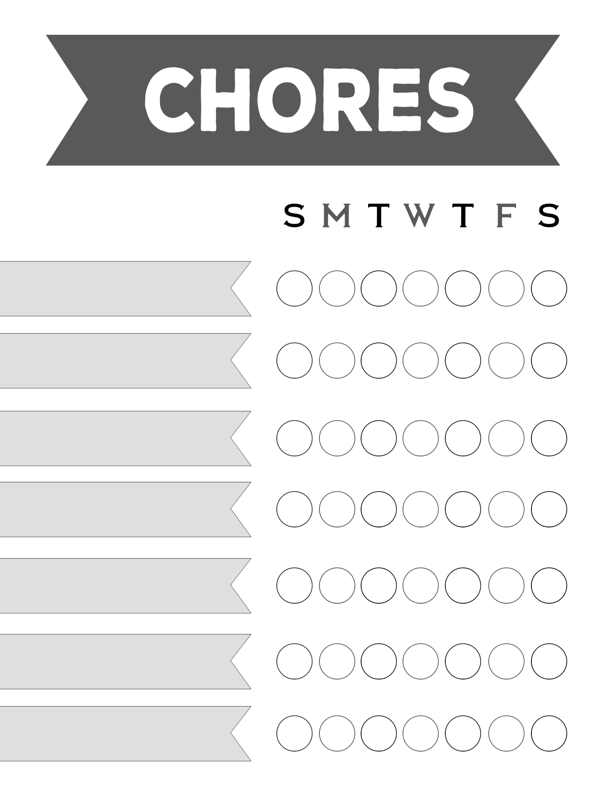 Free Chore Chart Template from www.papertraildesign.com