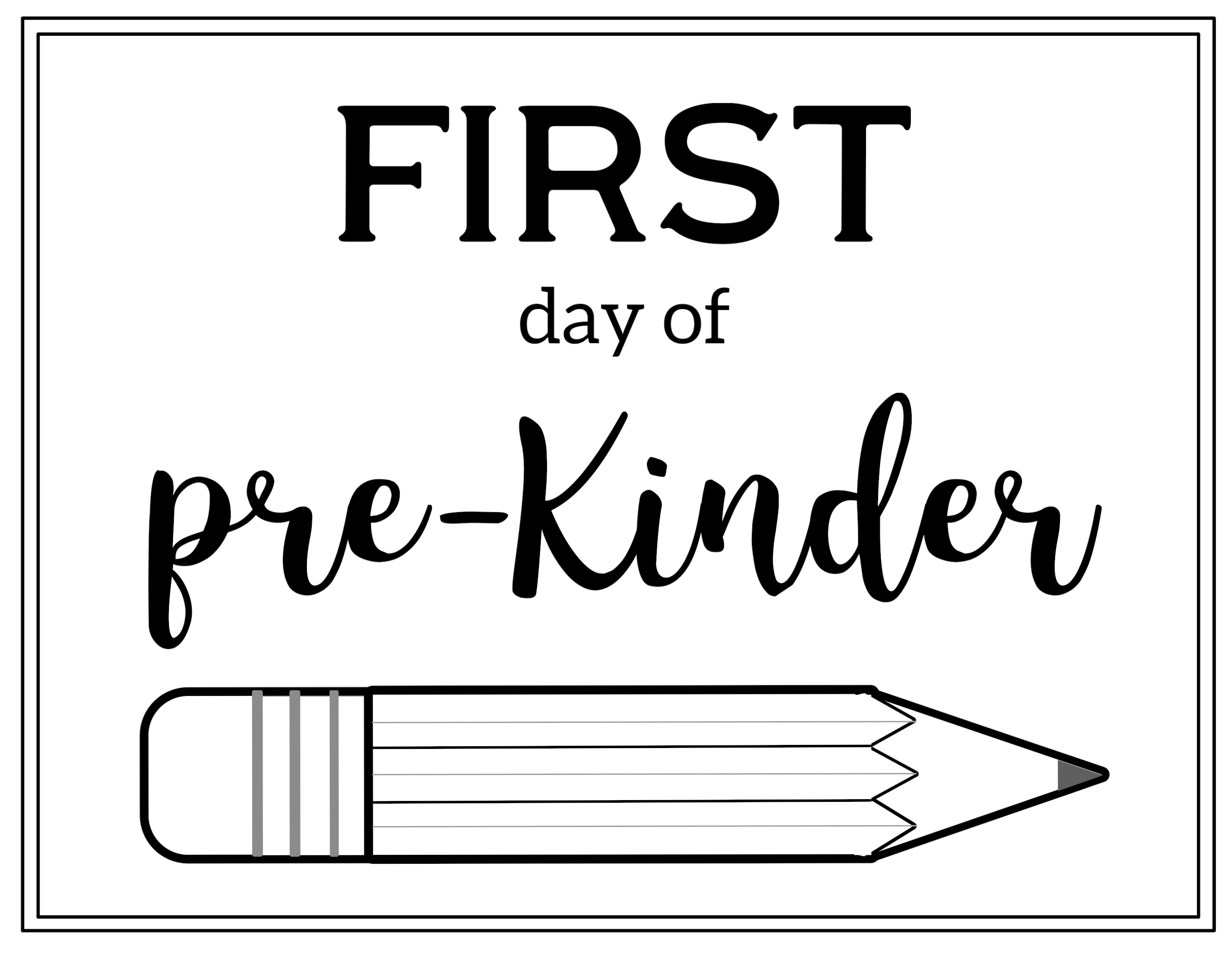 Free First Day Of Pre K Printables FREE PRINTABLE TEMPLATES