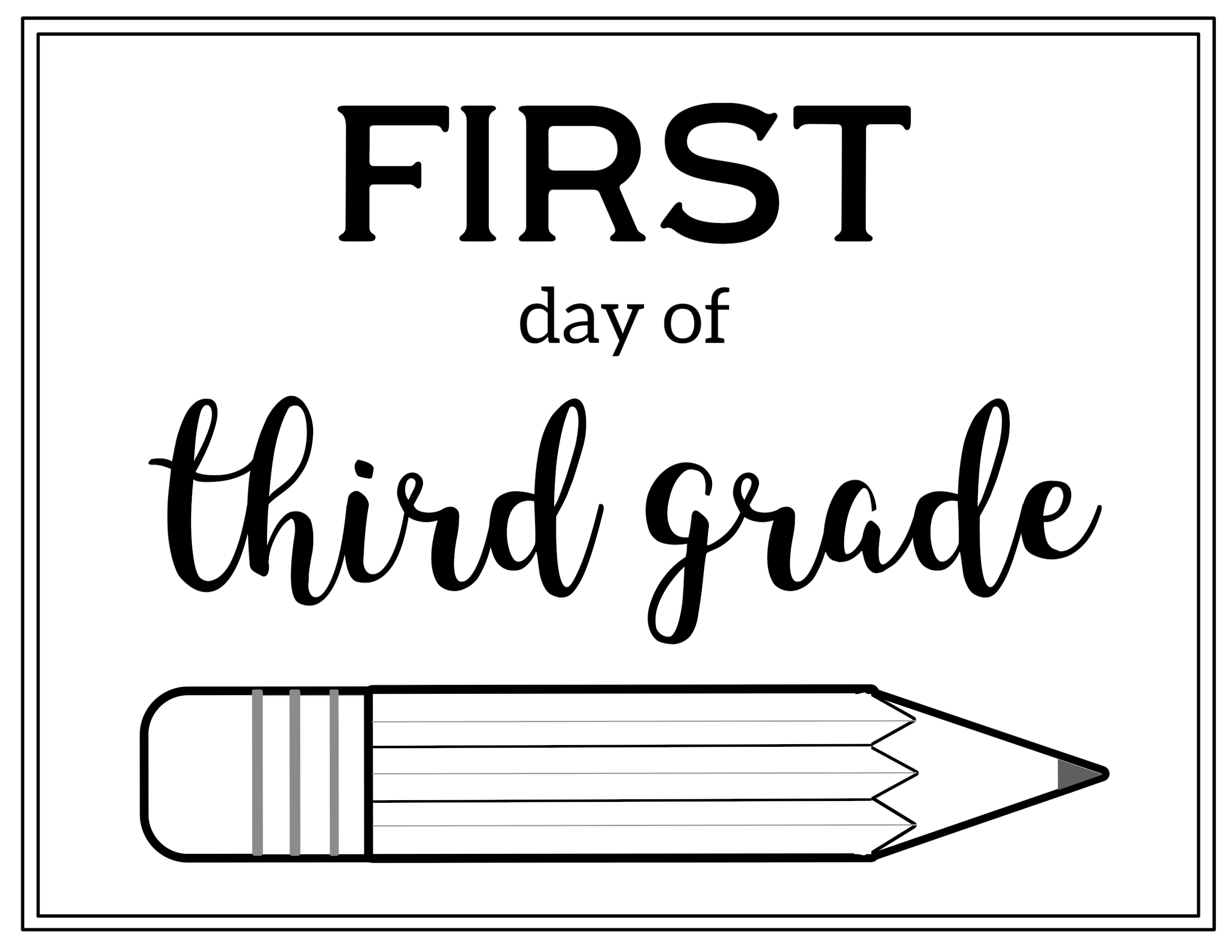First Day Of Grade 6 Free Printable