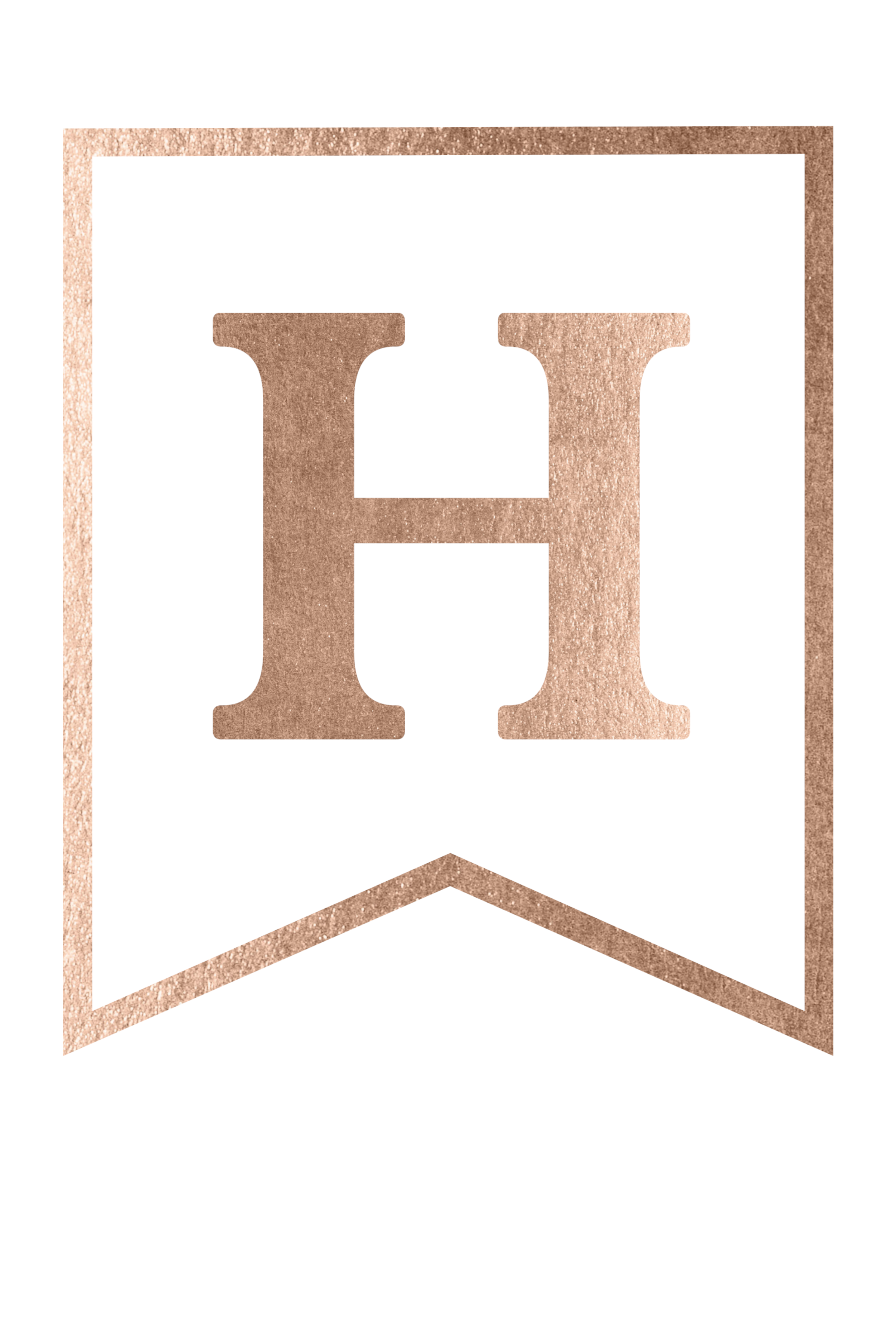 Free Printable Rose Gold Banner Template - Paper Trail Design