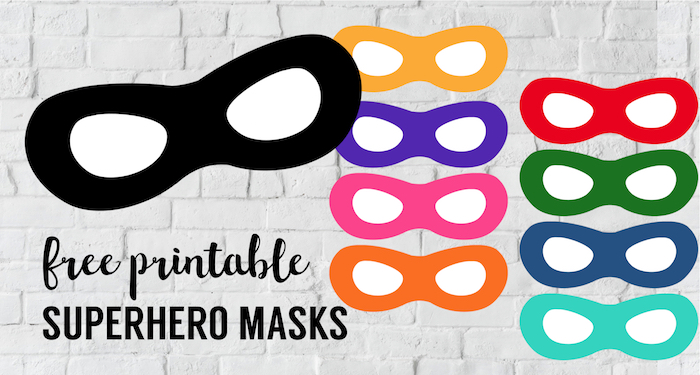 Incredibles Free Printable Superhero Masks. DIY Superhero party masks in every color. Superhero incredibles mask for an incredibles costume. #papertraildesign #incredibles #superhero #superheroparty #incrediblescostume