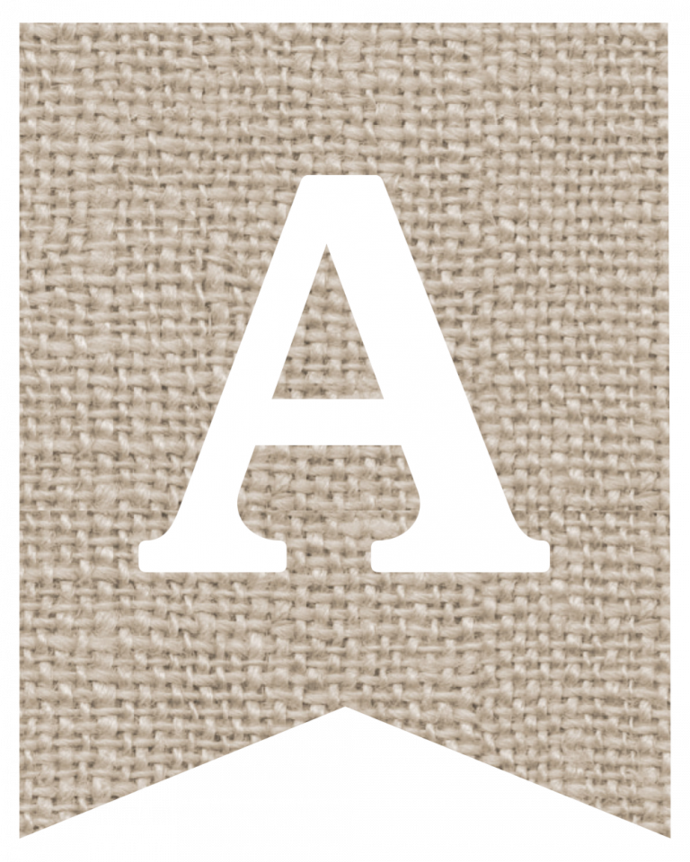 Free Printable Burlap Banner DIY Decor - Paper Trail Design