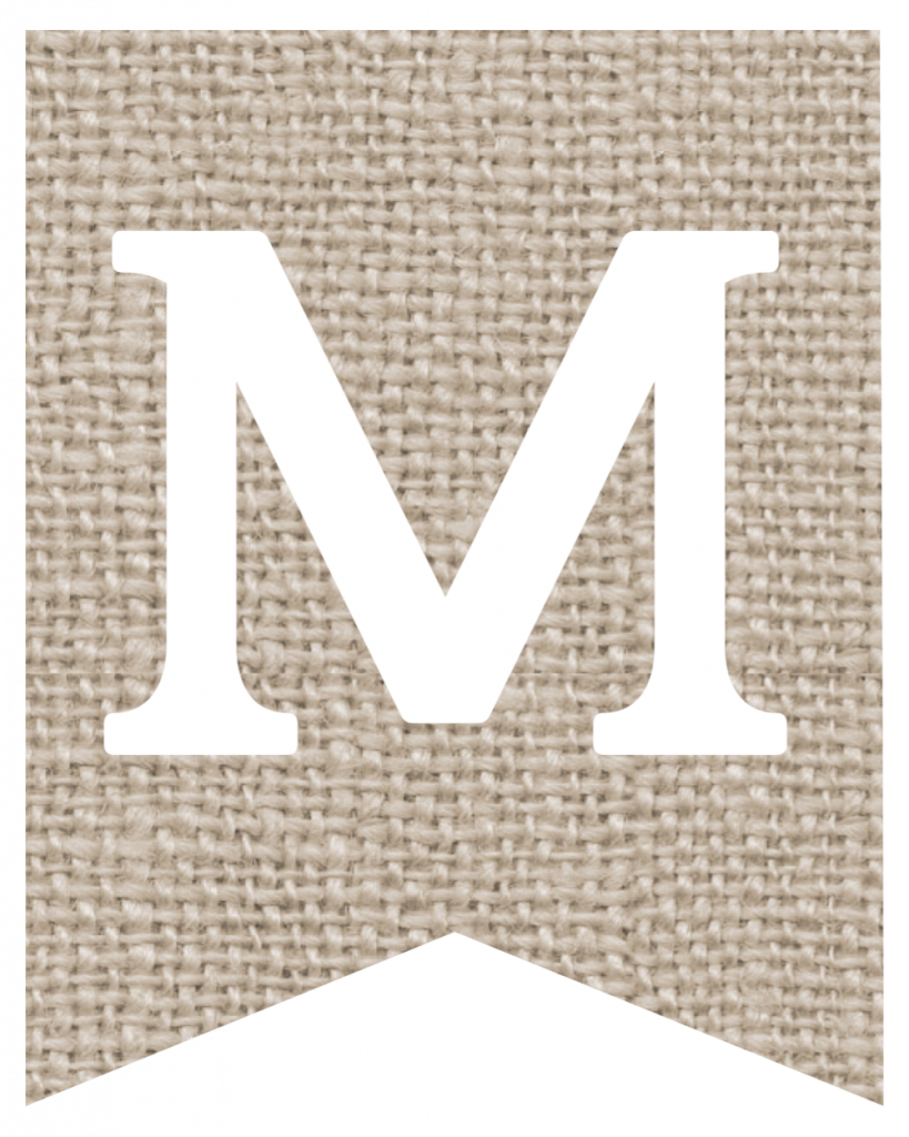 Free Printable Burlap Banner DIY Decor - Paper Trail Design