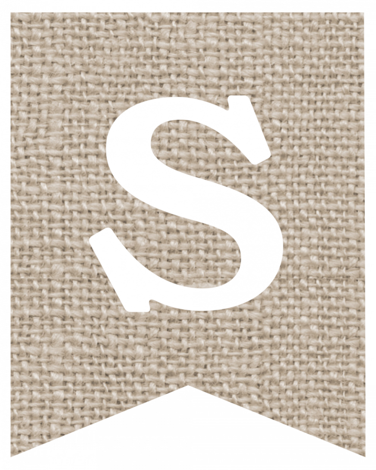 Free Printable Burlap Banner DIY Decor - Paper Trail Design