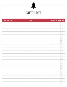 Free Printable Christmas List Template {Gift List}. Christmas gift tracker. Organize and track your Holiday present purchases and budget. #papertraildesign #Christmas #Christmasbudget #Christmasgiftlist