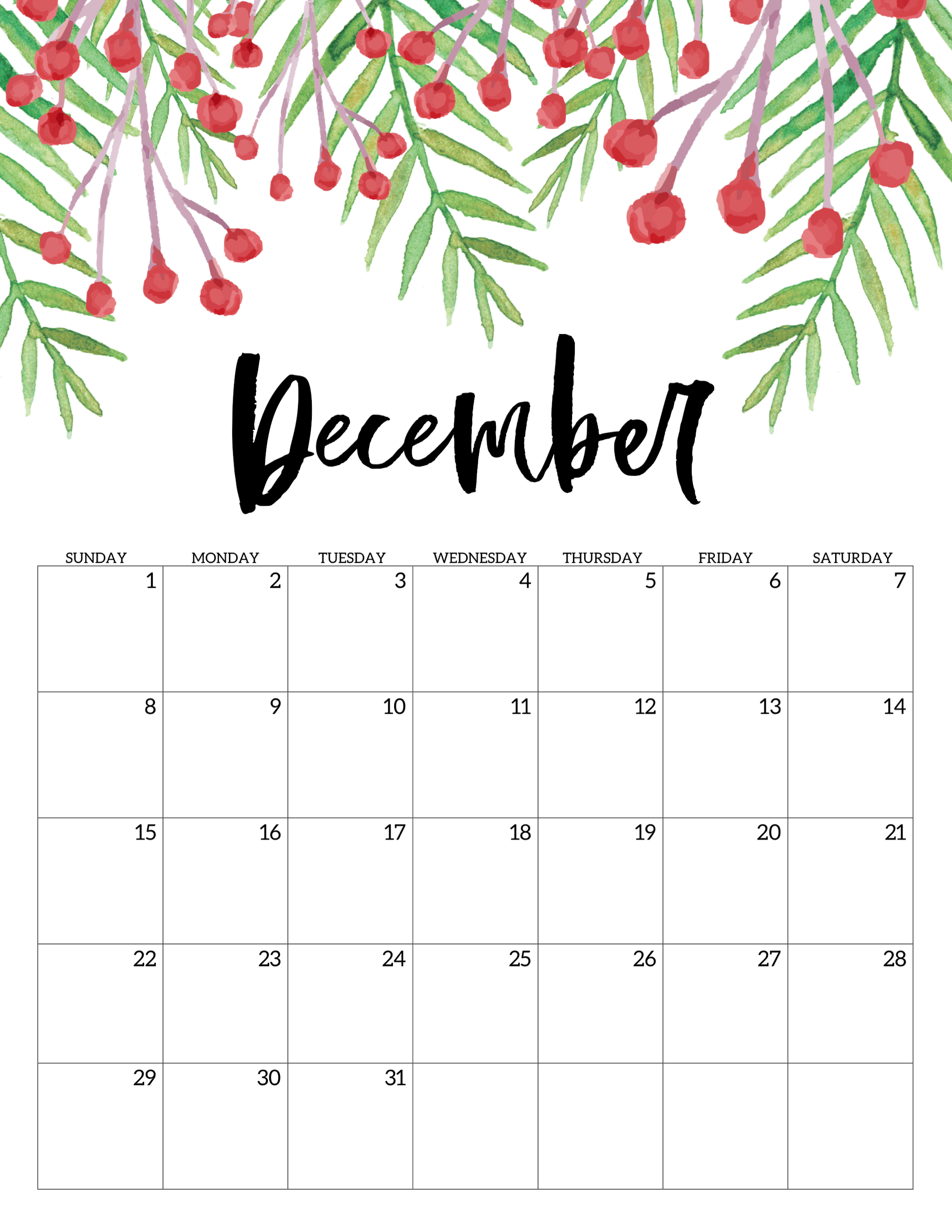 Free Printable Calendar 19 Floral Paper Trail Design