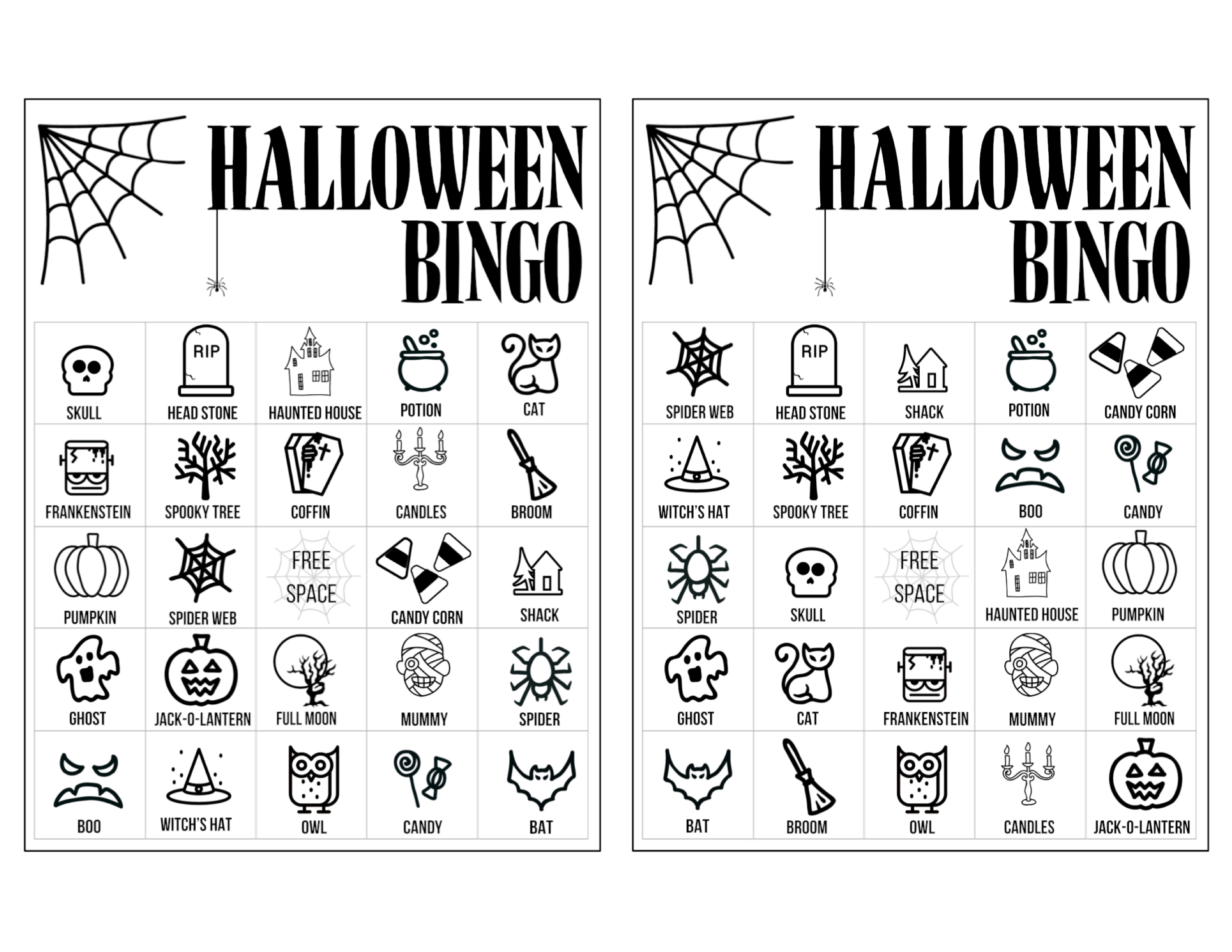 Free Printable Bingo Cards - Paper Trail Design