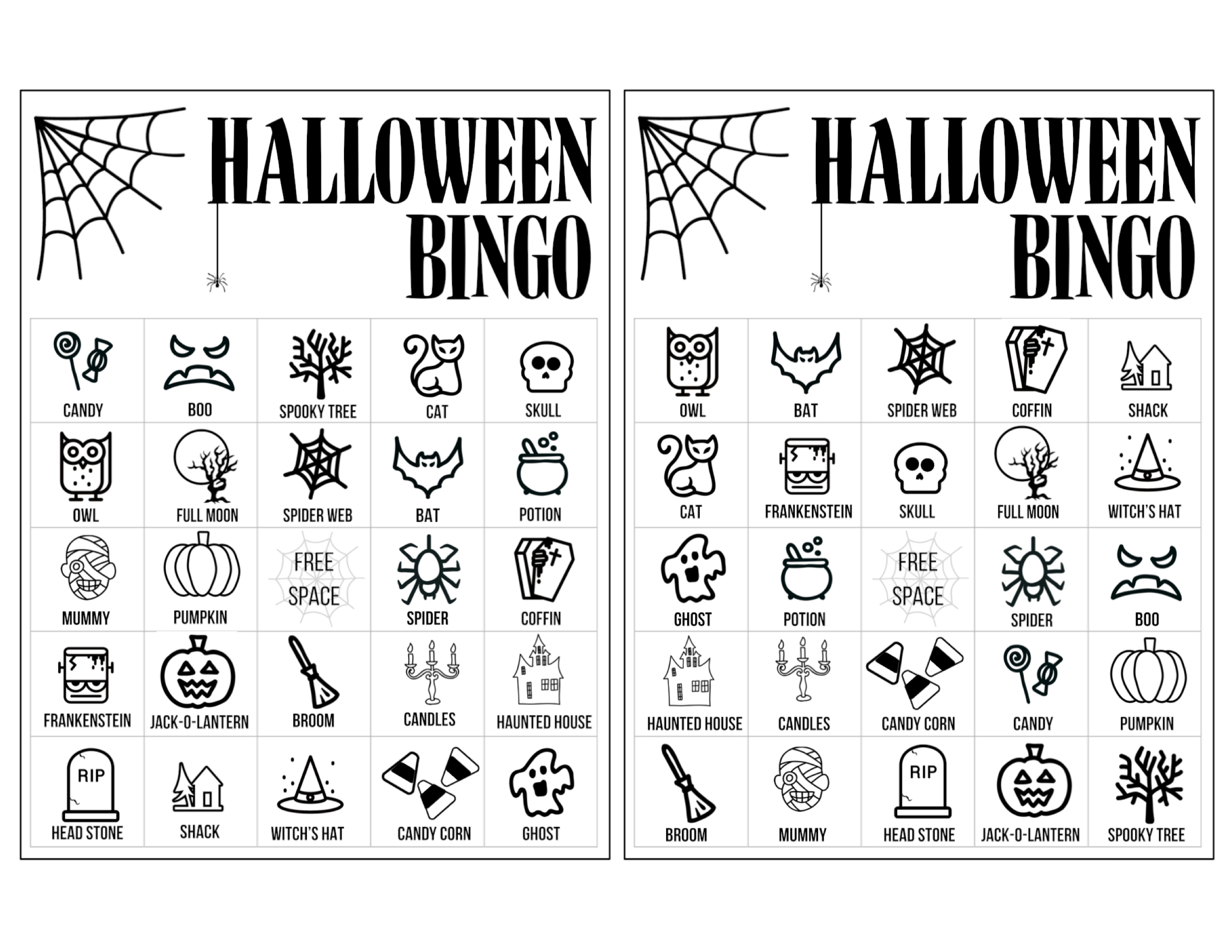 Jasper's Spooky Month 6 Bingo Card