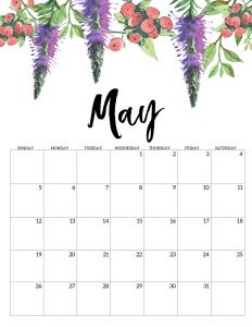 Free Printable Calendar 2019 - Floral. Watercolor Flower design style calendar. Monthly calendar pages. Cute office or desk organization. #papertraildesign #2019calendar #calendar #calendar2019 #floralcalendar