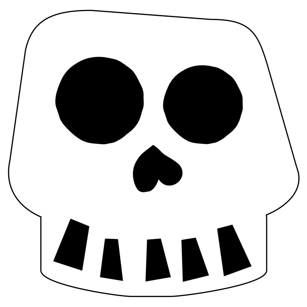 Free Printable Halloween Skull Decoration Banner - Paper Trail Design