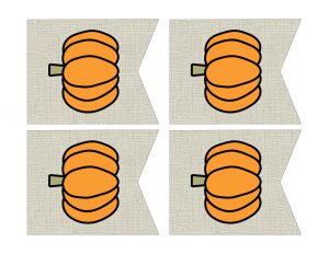 Free Printable Pumpkin Banner Decor. Decorate for Fall, Halloween, and Thanksgiving. DIY pumpkin banner with a burlap rustic farmhouse look. #papertraildesign #pumpkin #pummpkindecor #fall #falldecor #falldecorideas