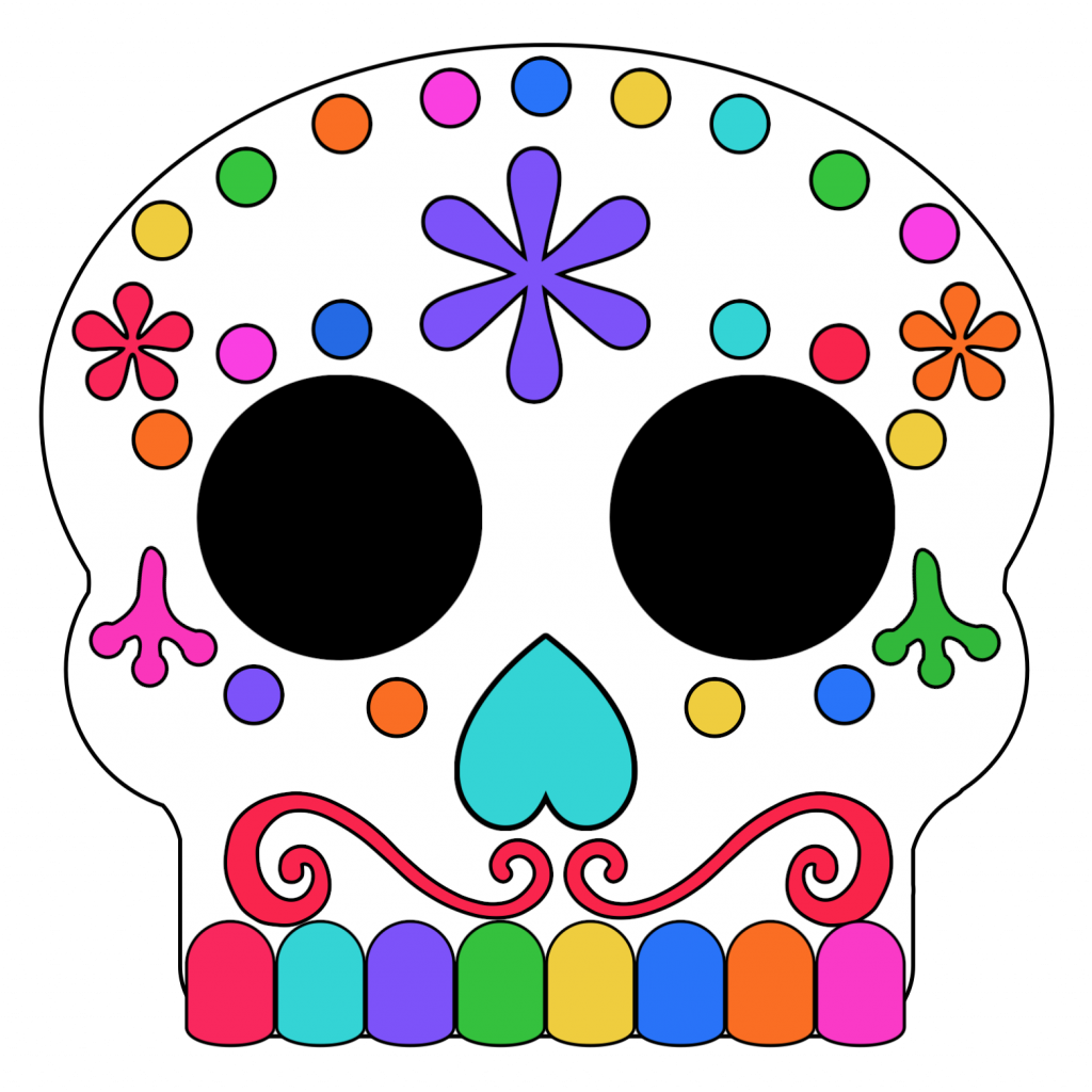 Day of the Dead Masks Sugar Skulls Free Printable - Paper Trail Design